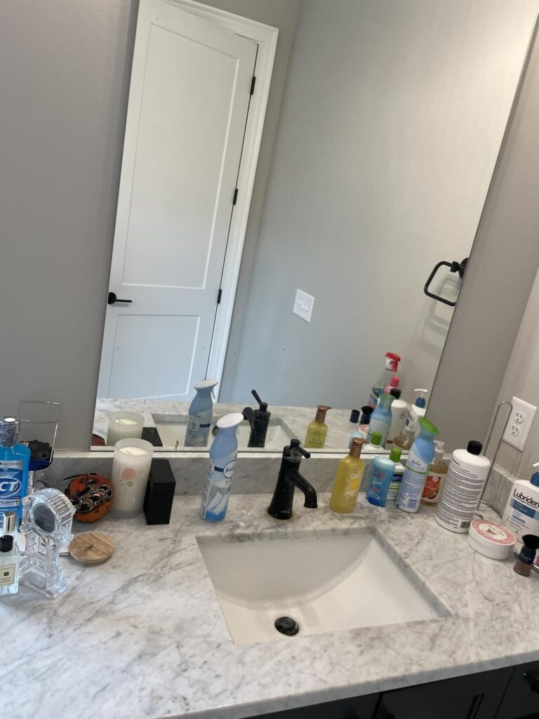Bathroom Cleaning before